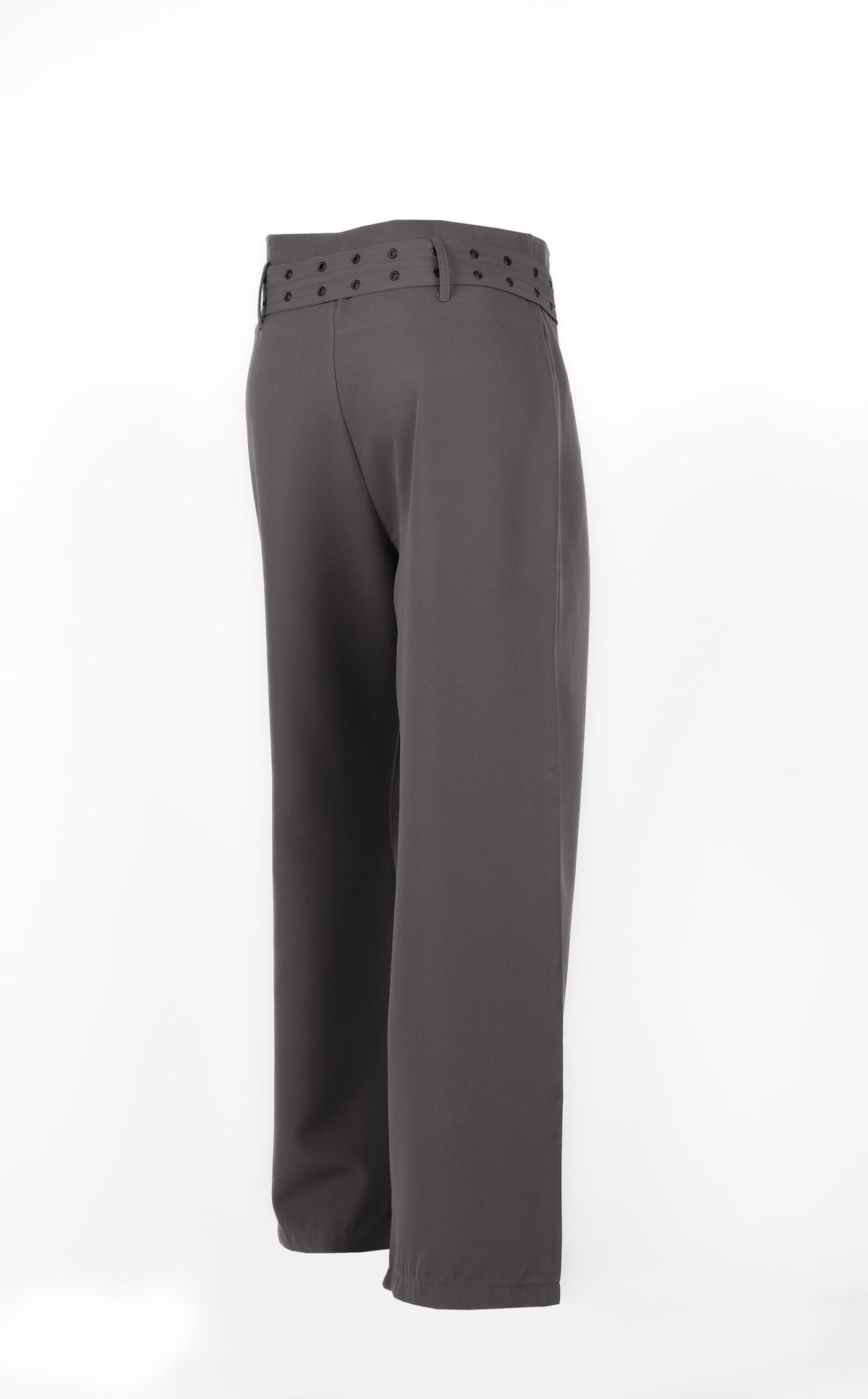 Forever 21 High-Waisted Wide-Leg Trousers with Multi-Grommet Eyelet Belt