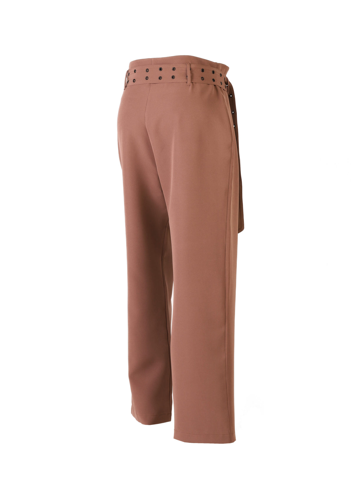 Forever 21 High-Waisted Wide-Leg Trousers with Multi-Grommet Eyelet Belt