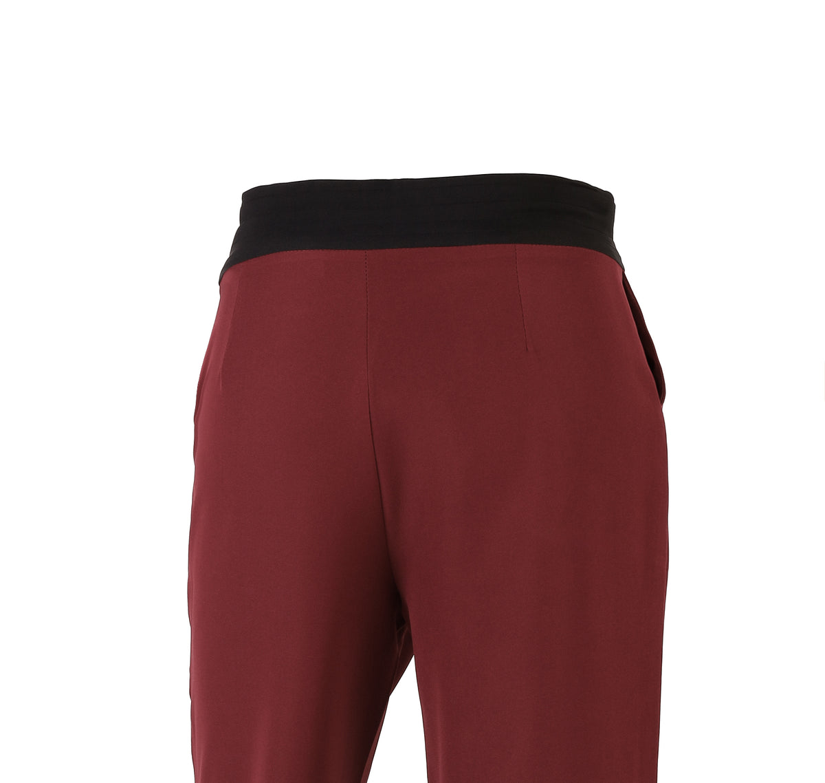 Forever 21 Contrast Waistband Straight-Leg Trousers