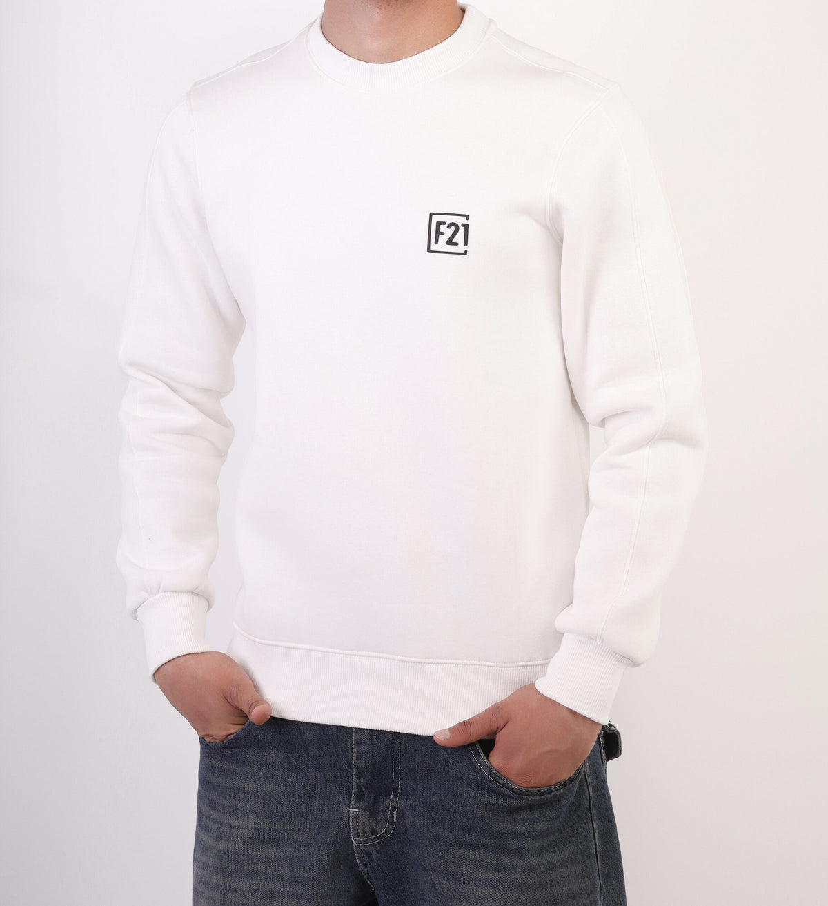 Forever 21 Essential F21 Logo Graphic Sweatshirt