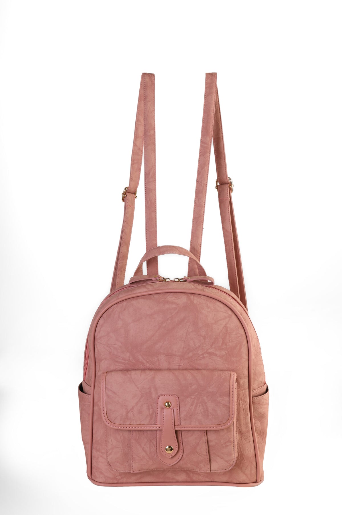 Forever 21 Sophisticated Textured Dome Backpack with Metallic Accents