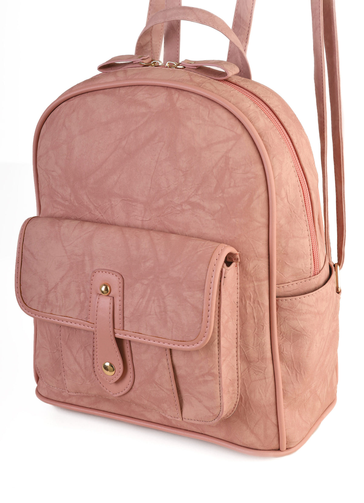 Forever 21 Sophisticated Textured Dome Backpack with Metallic Accents