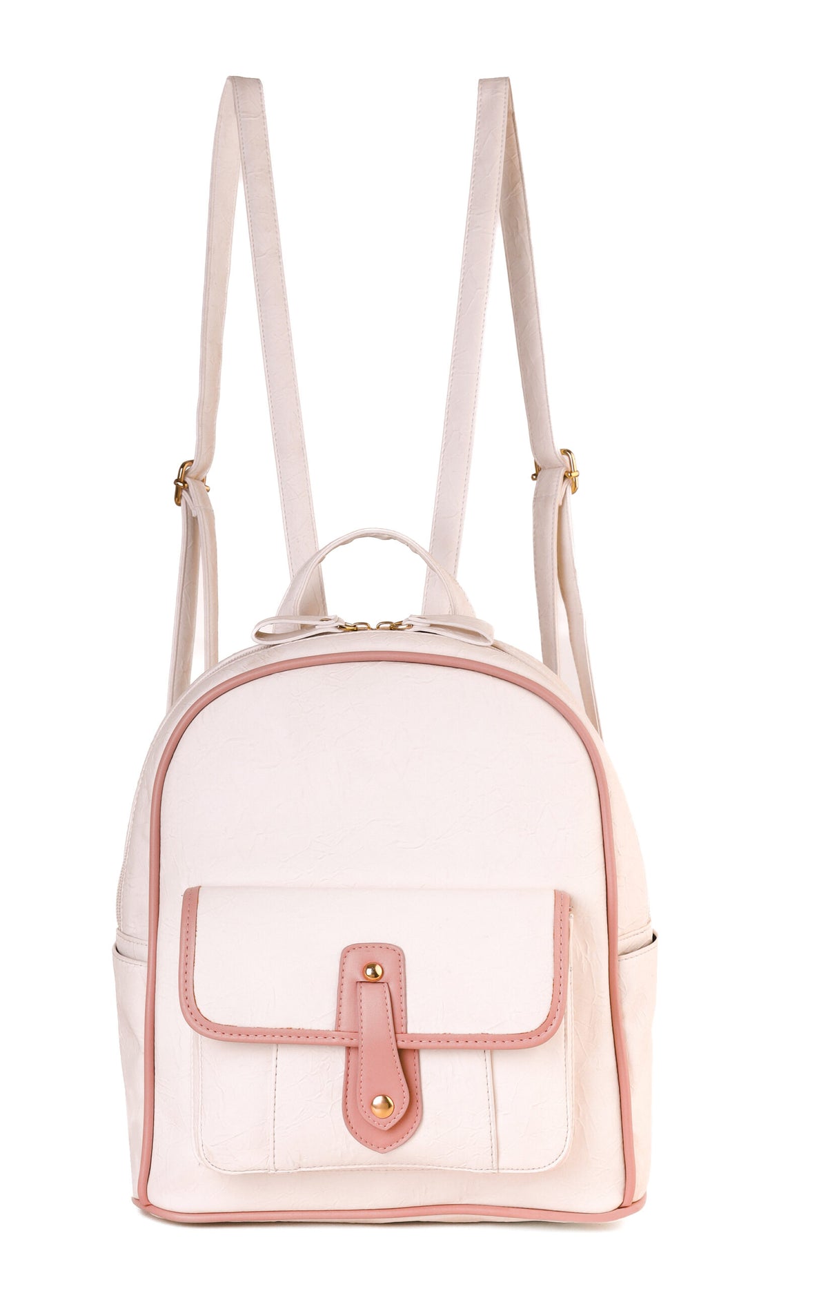 Forever 21 Sophisticated Textured Dome Backpack with Metallic Accents