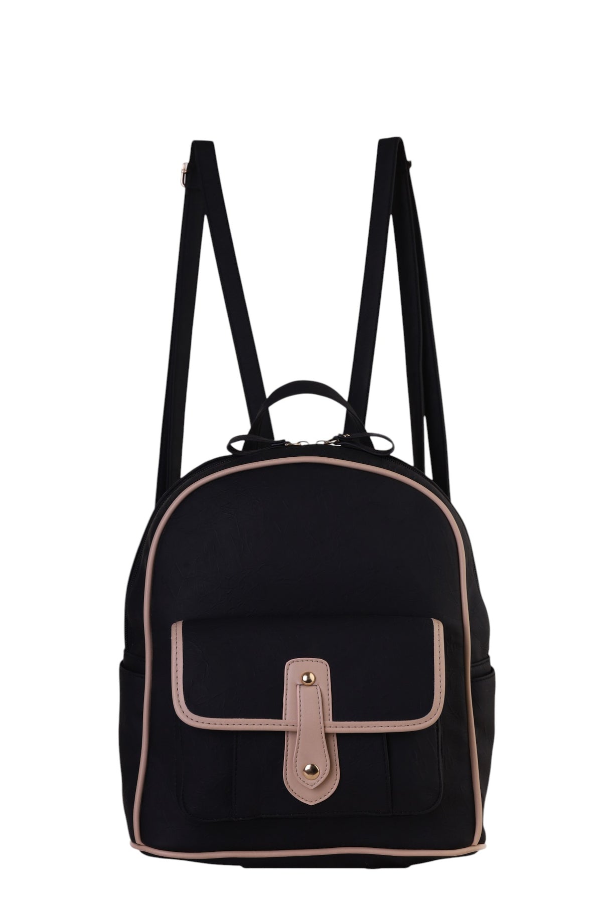 Forever 21 Sophisticated Textured Dome Backpack with Metallic Accents