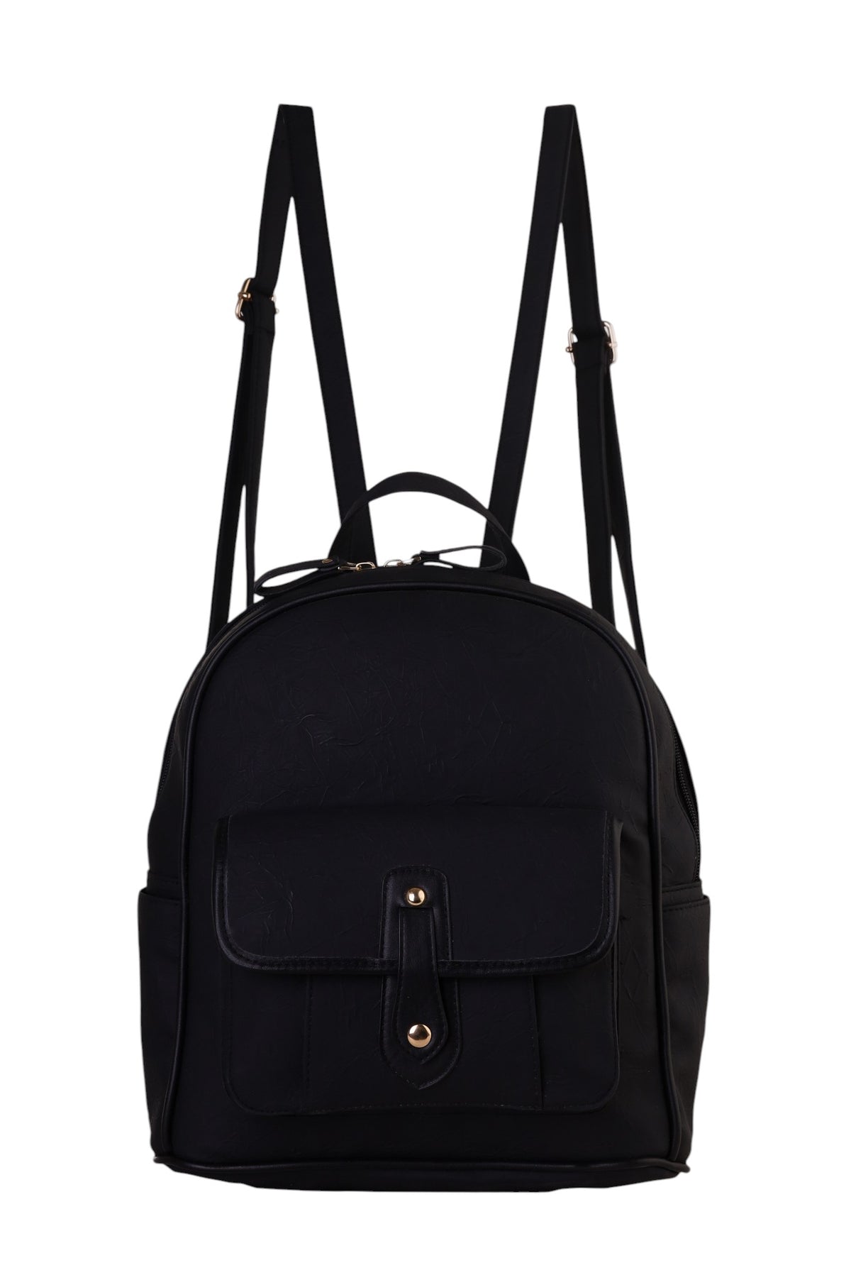 Forever 21 Sophisticated Textured Dome Backpack with Metallic Accents