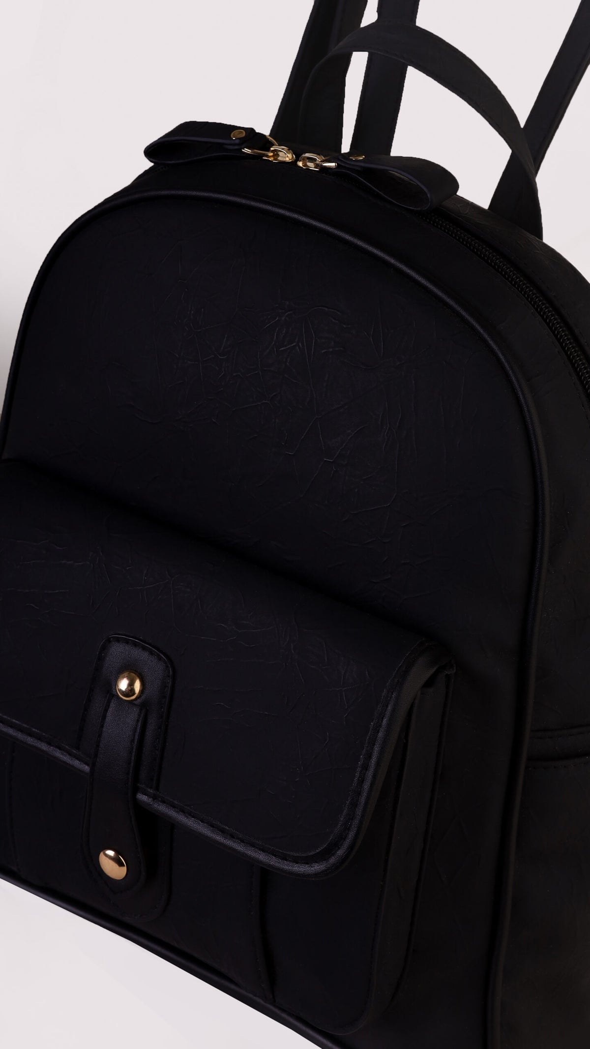 Forever 21 Sophisticated Textured Dome Backpack with Metallic Accents