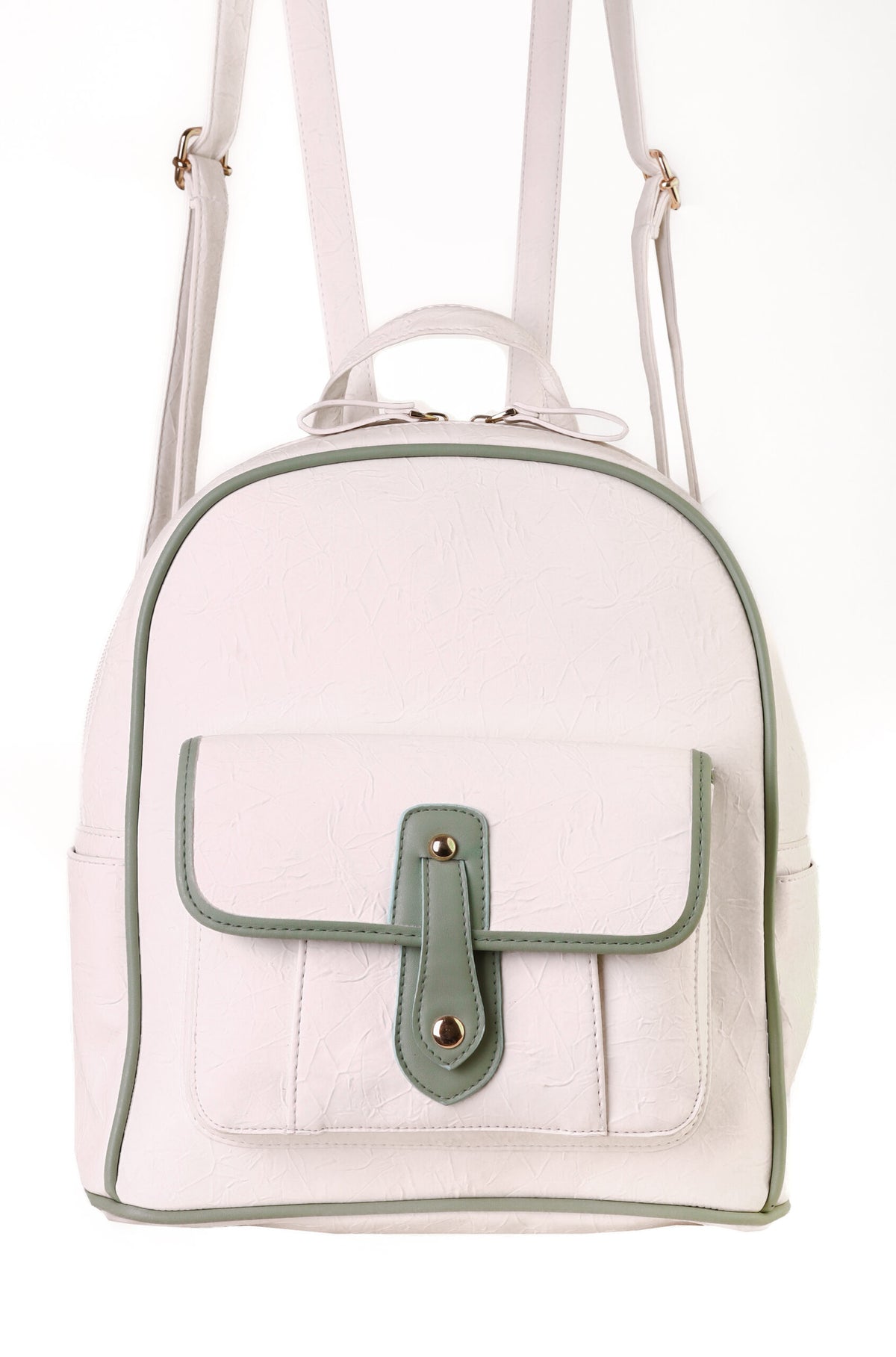 Forever 21 Sophisticated Textured Dome Backpack with Metallic Accents