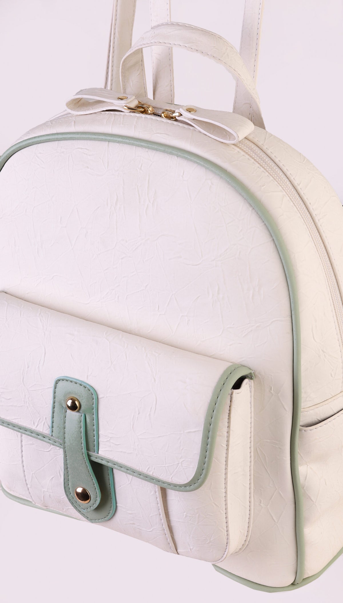Forever 21 Sophisticated Textured Dome Backpack with Metallic Accents