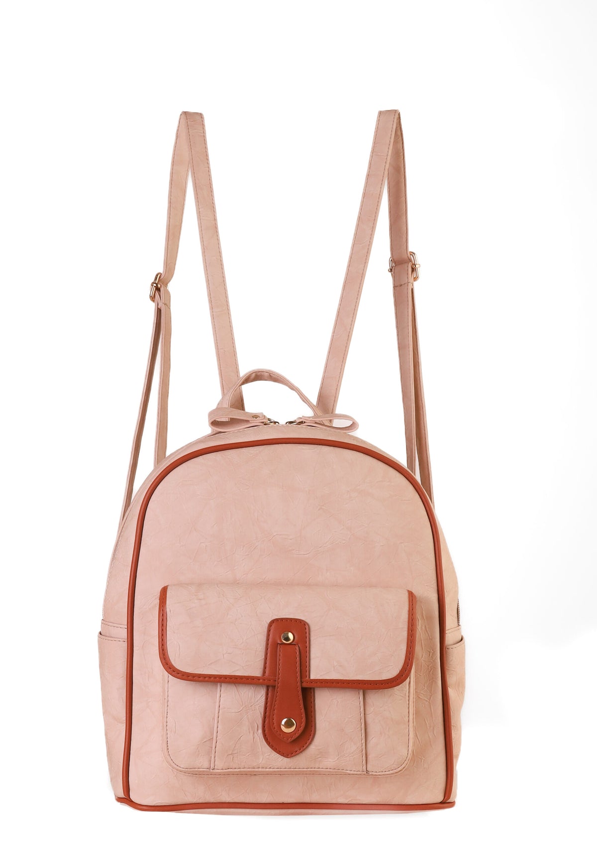 Forever 21 Sophisticated Textured Dome Backpack with Metallic Accents