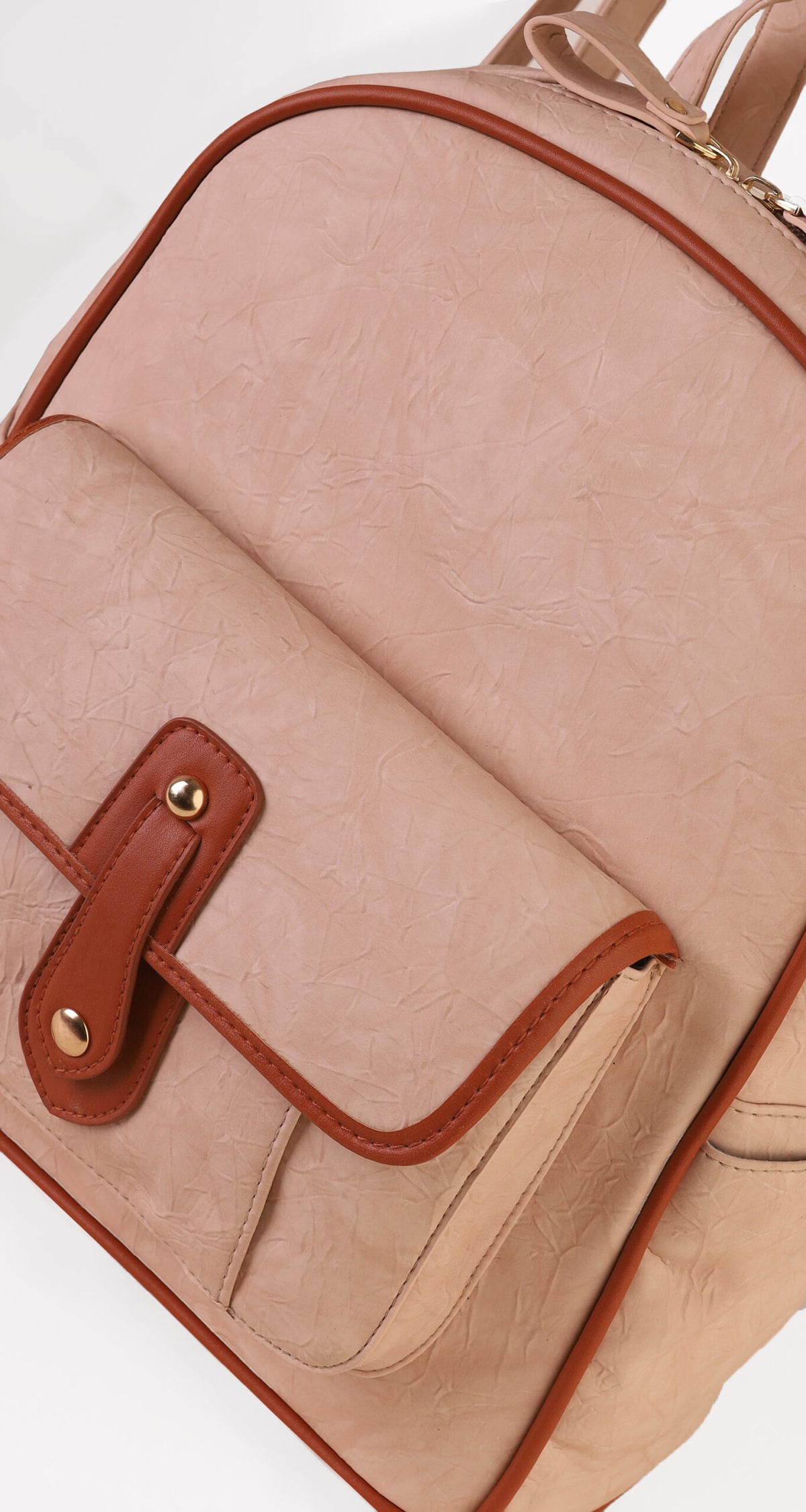 Forever 21 Sophisticated Textured Dome Backpack with Metallic Accents