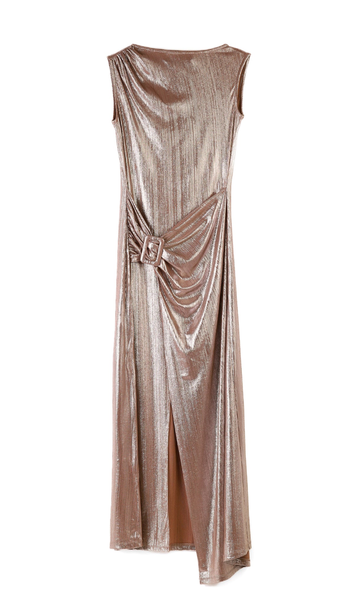 Forever 21 Product Analysis: Metallic Draped Midi Dress