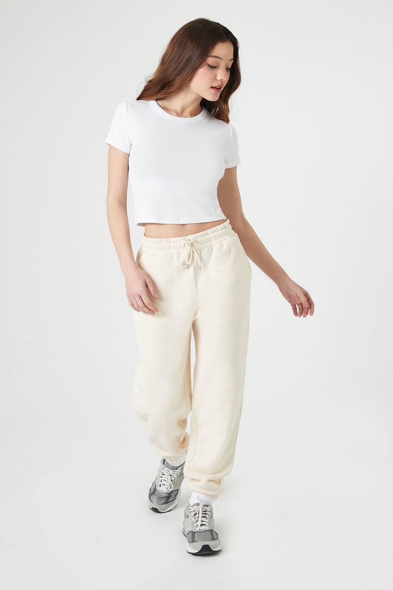 Forever 21 Fleece Drawstring Joggers