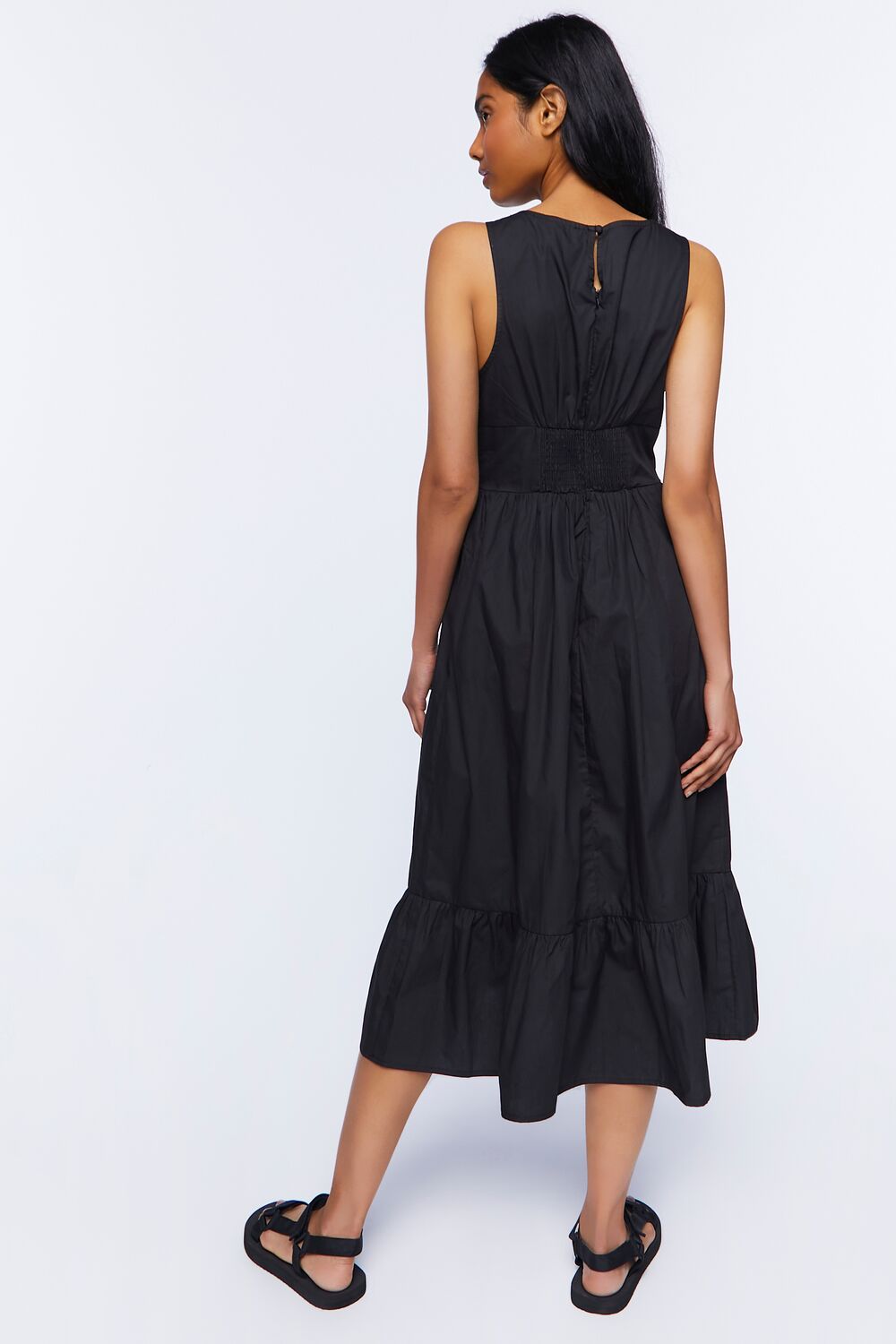 Forever 21 Plunge Corset Tiered Midi Dress