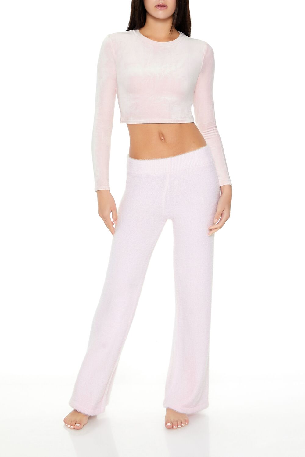 Forever 21 Fuzzy Knit Flare Pants