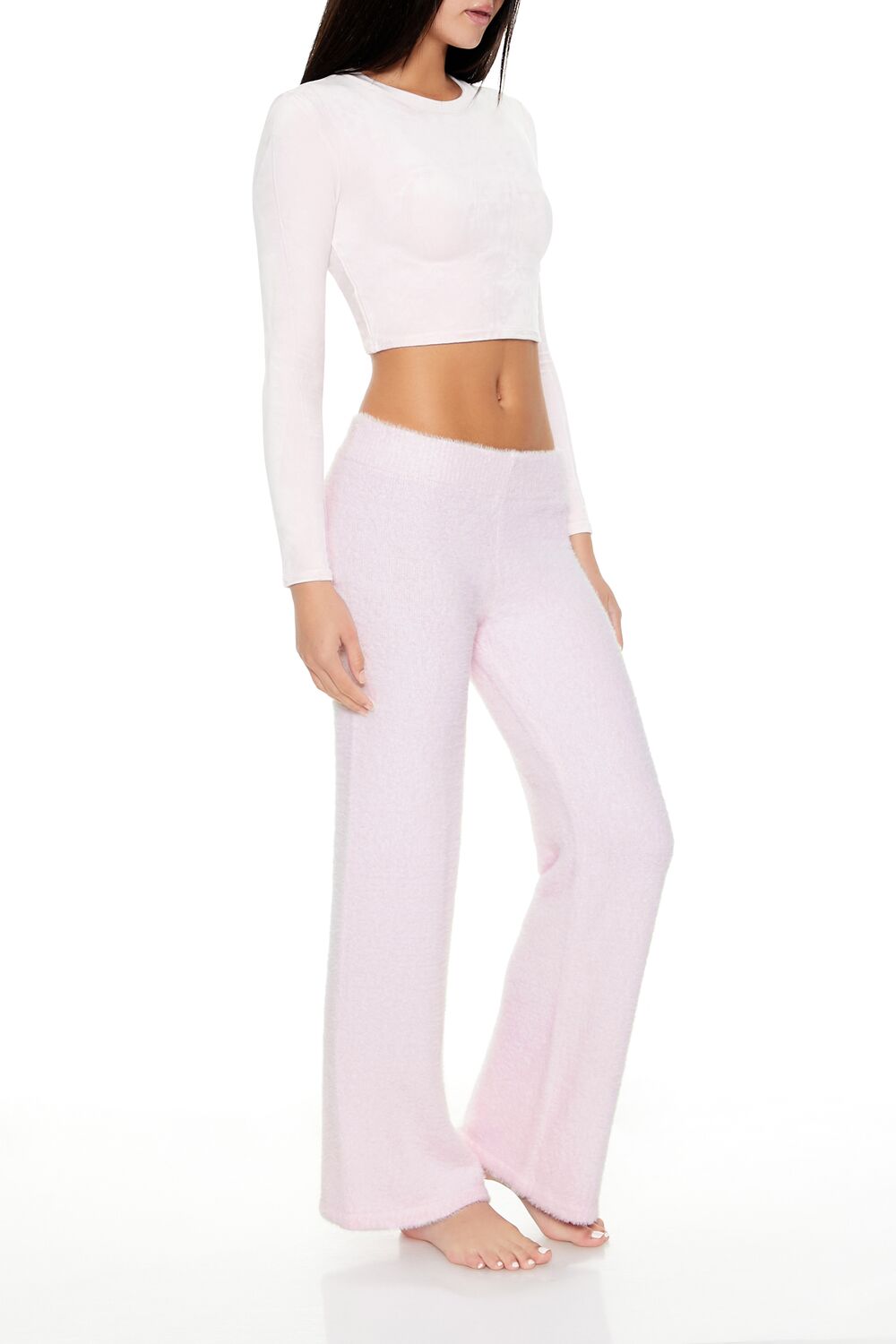 Forever 21 Fuzzy Knit Flare Pants