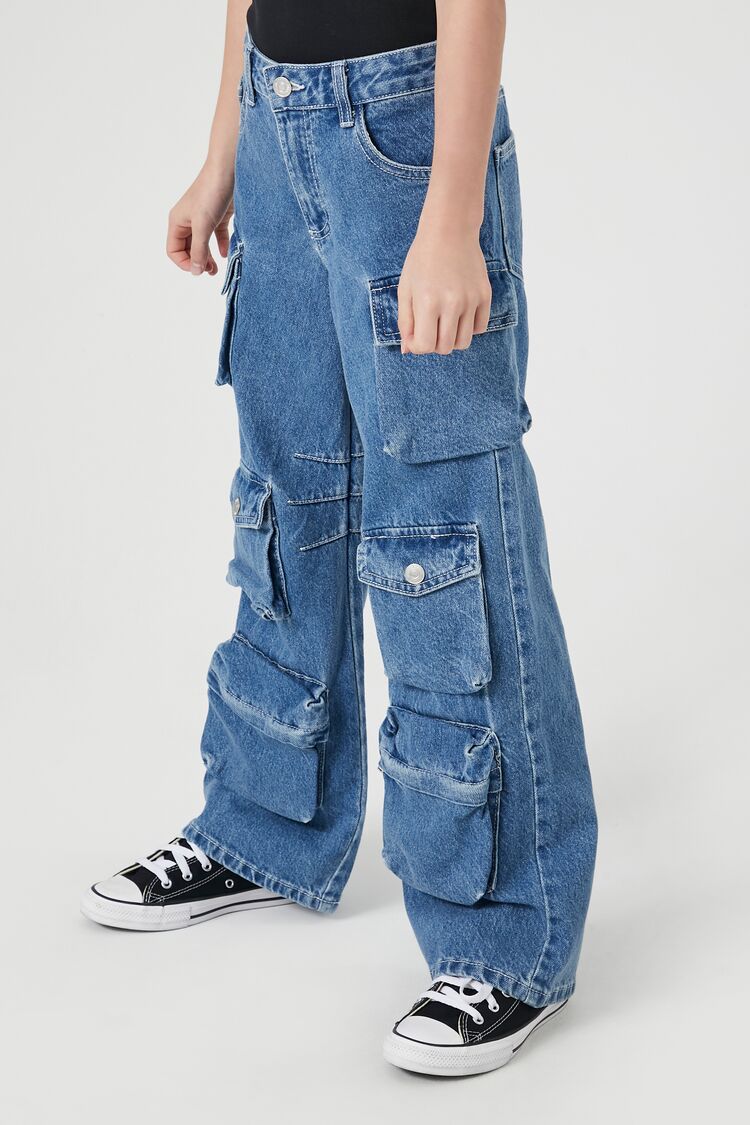 Forever 21 Wide-Leg Cargo Jeans