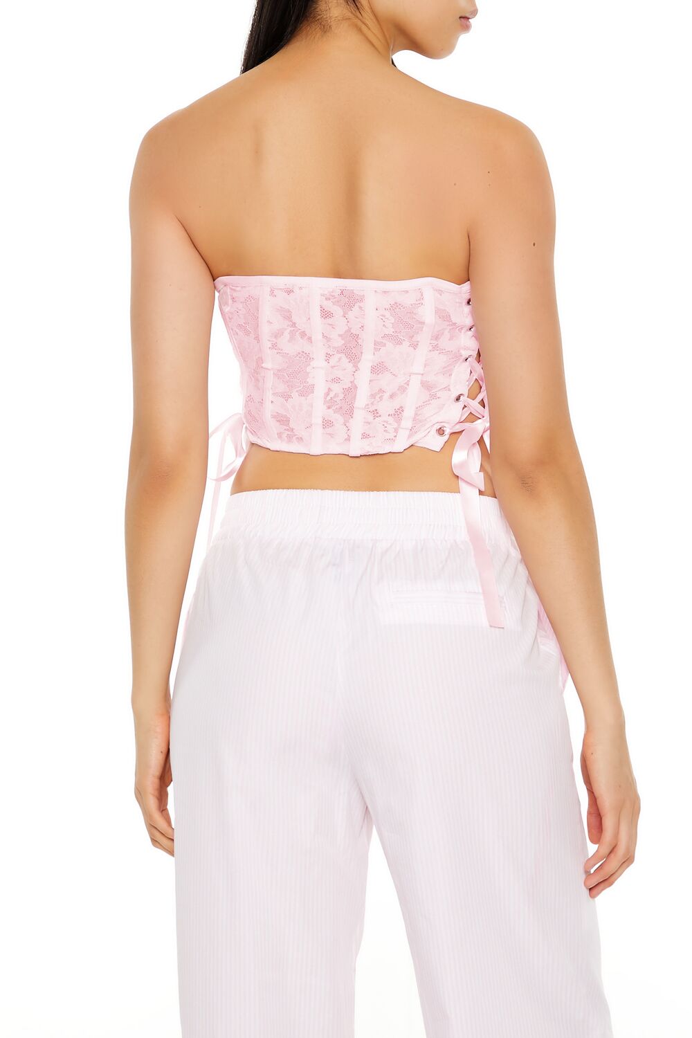 Forever 21 Lace Corset Tube Top