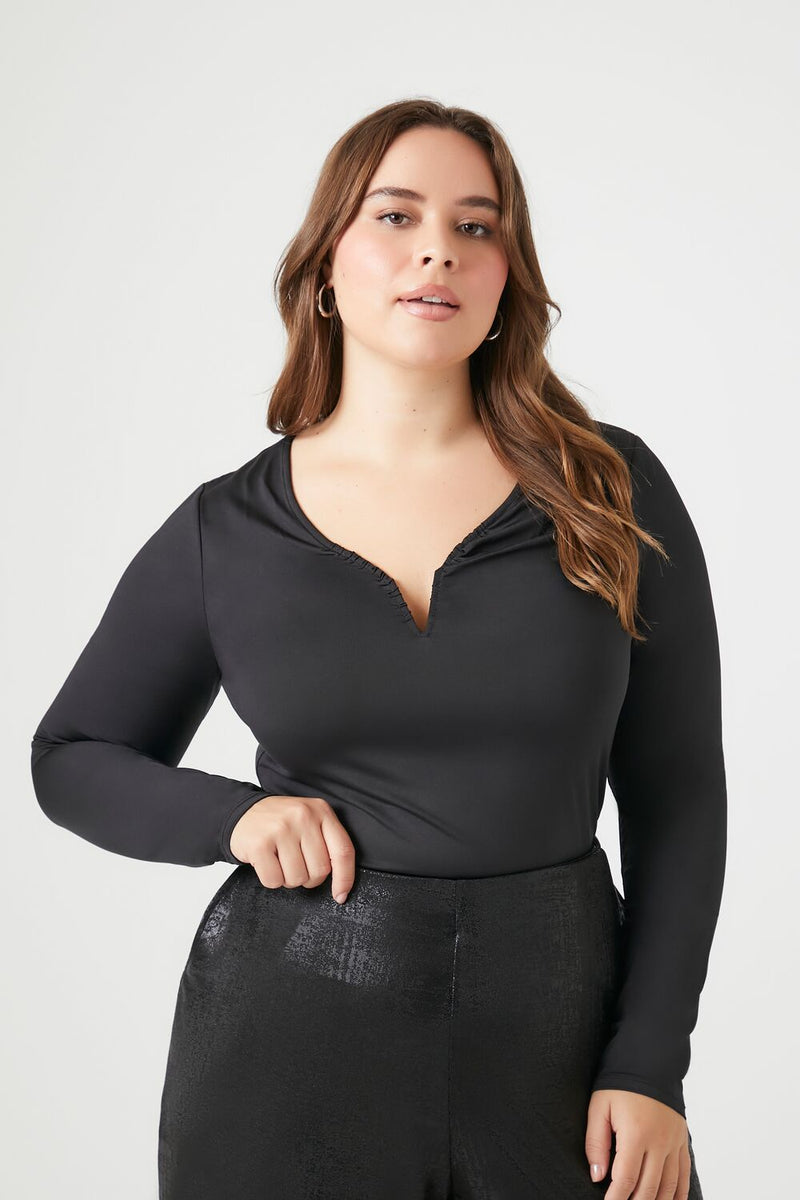 Forever 21 Plus Size Long-Sleeve Bodysuit