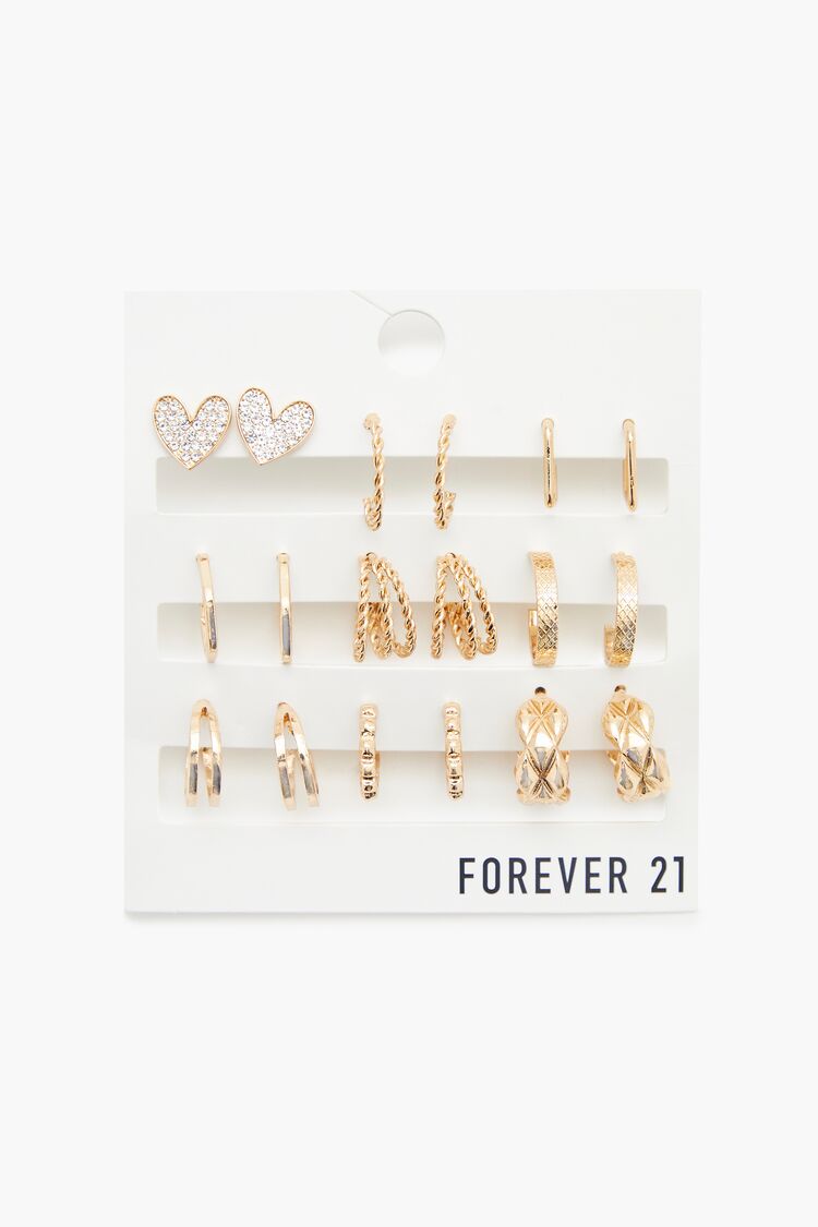 Forever 21 Assorted Hoop and Stud Earring Set