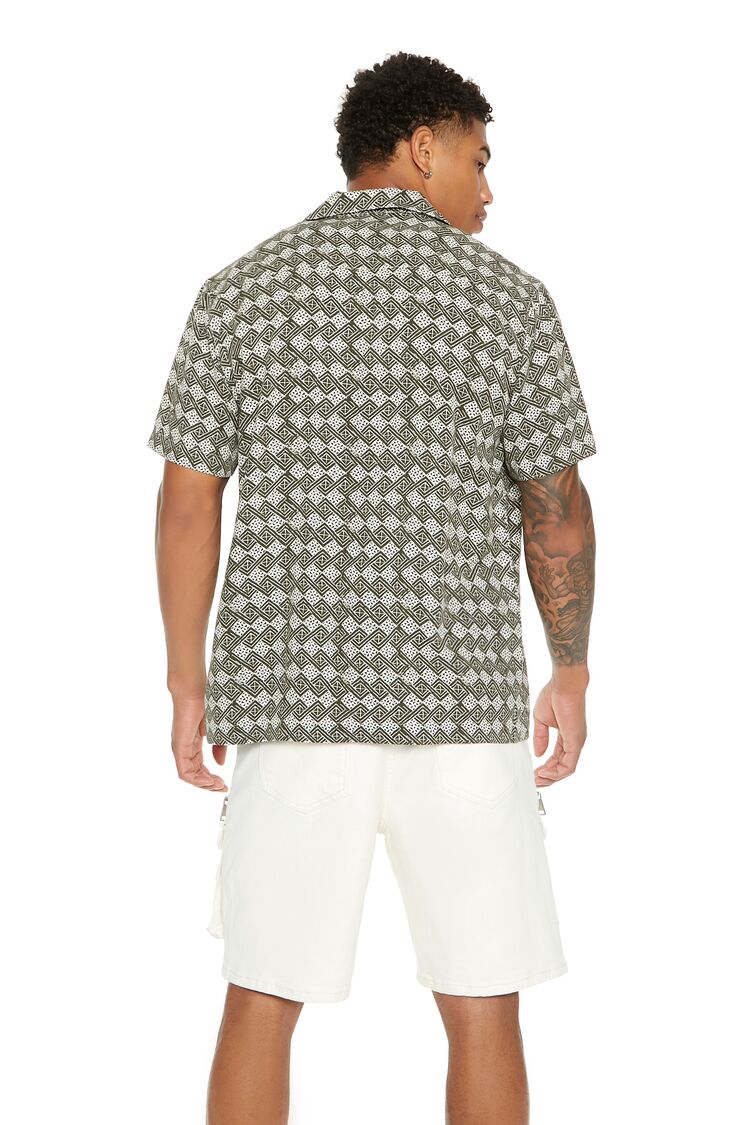 Forever 21 Geo Print Short Sleeve Shirt