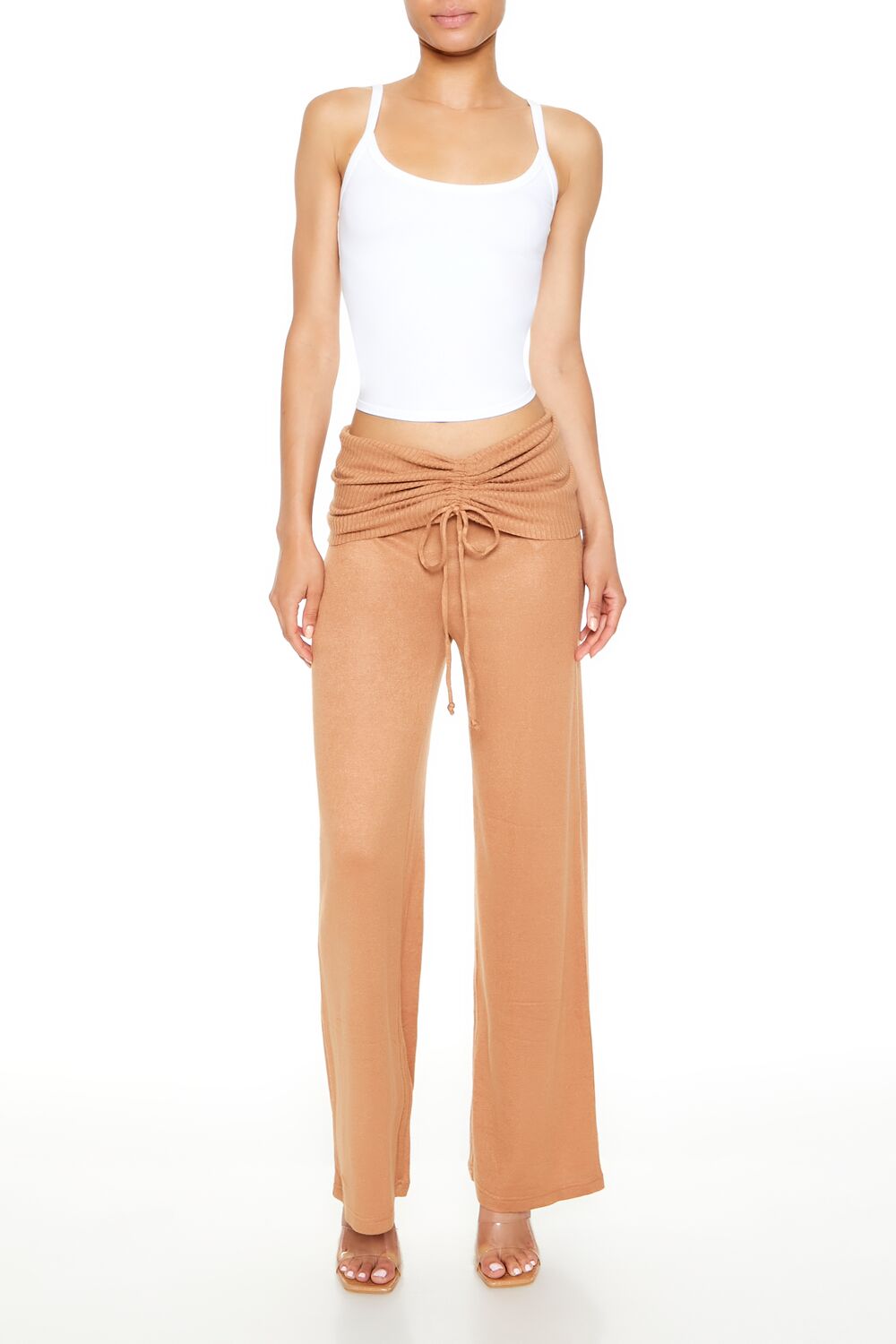 Forever 21 Ruched Drawstring Foldover Pants