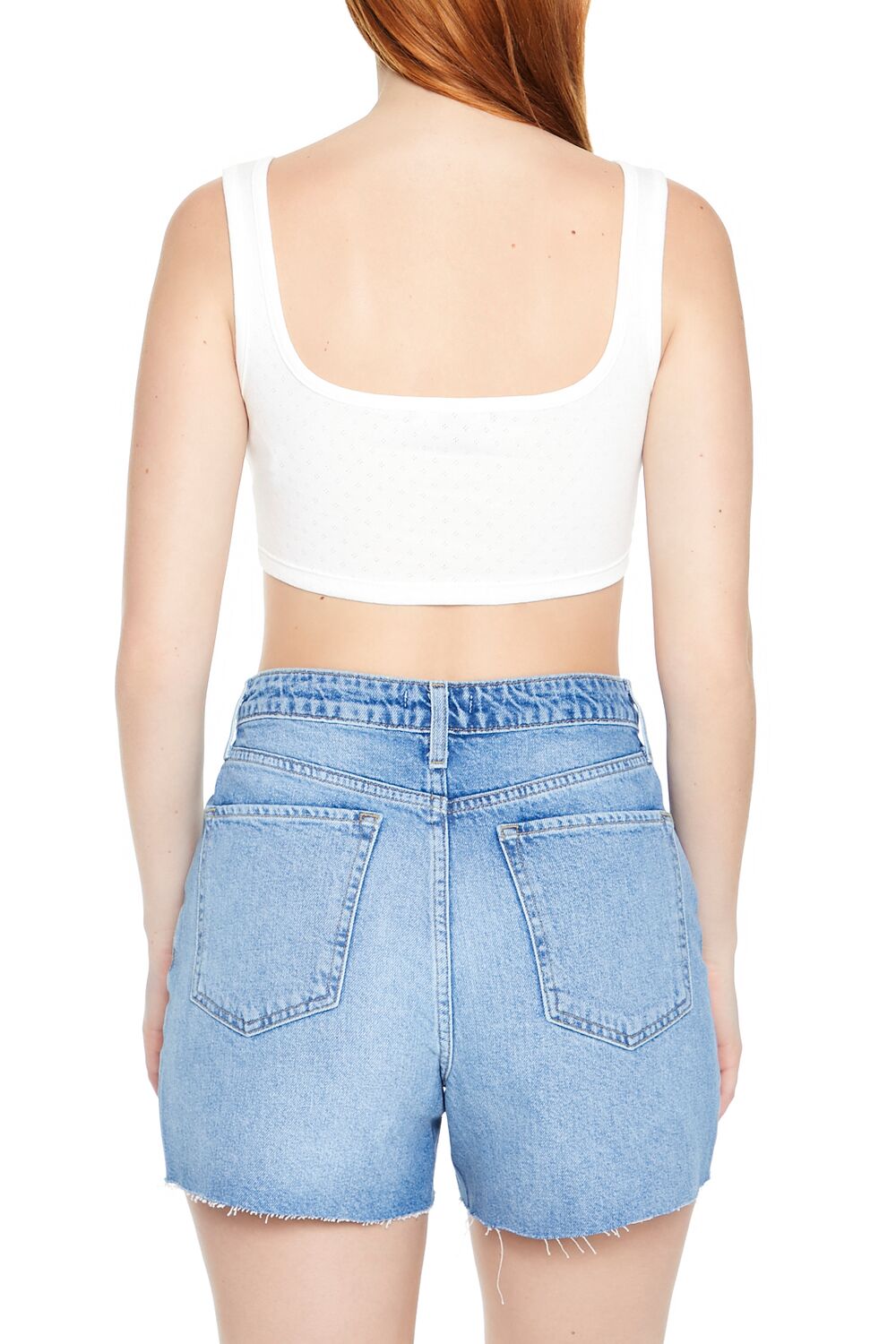 Forever 21 Corset Curved-Hem Crop Top