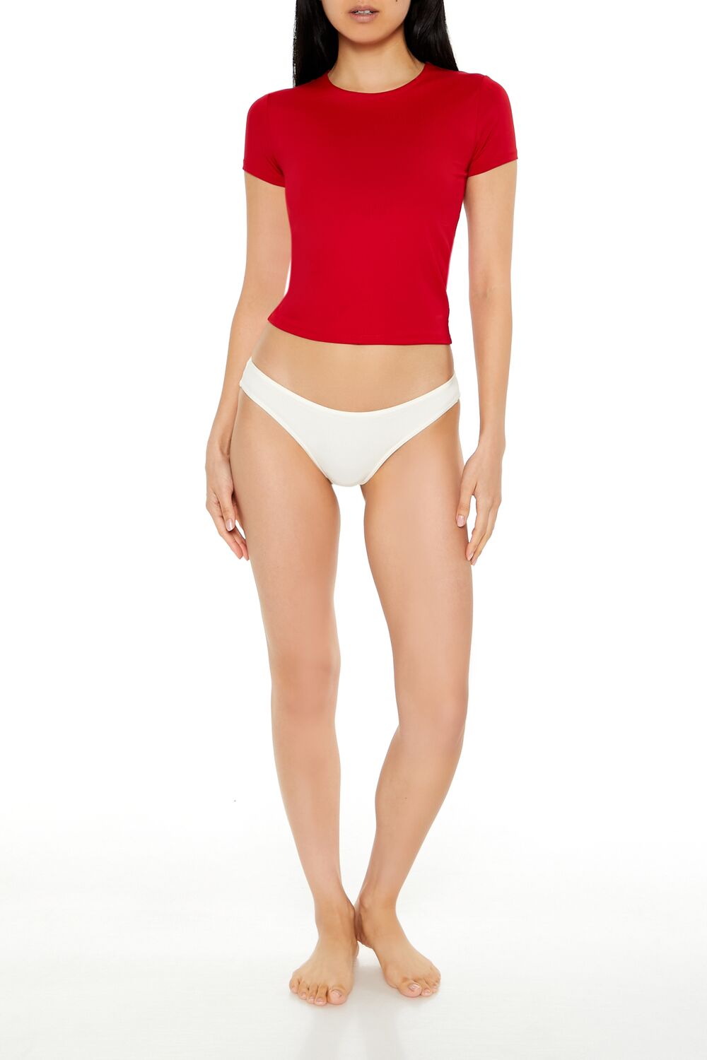 Forever 21 Fitted Crew Neck Baby Tee