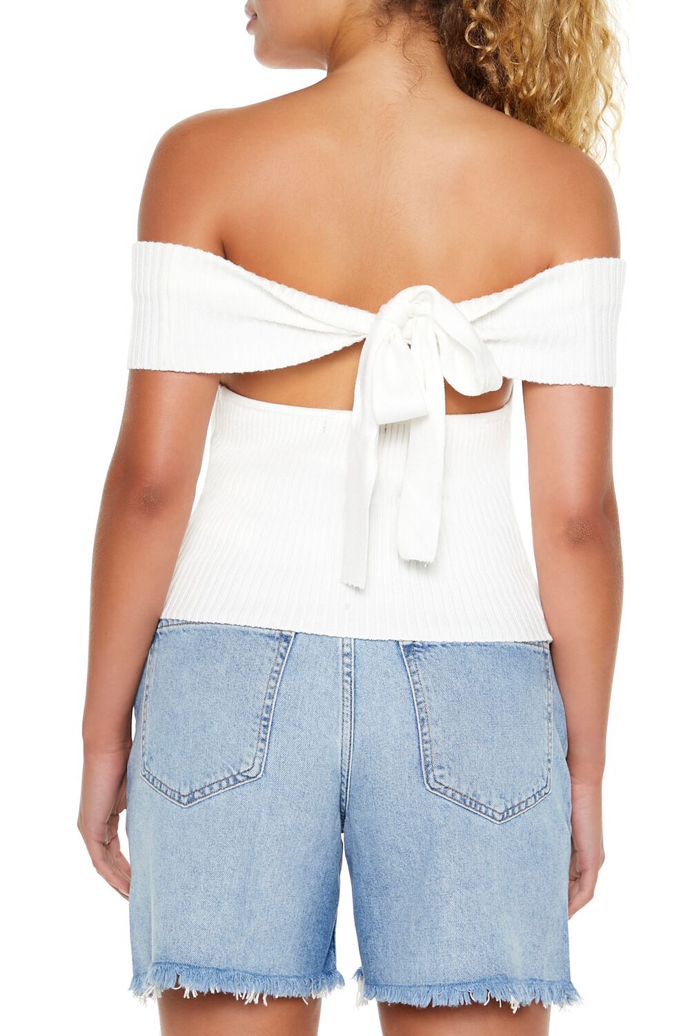 Forever 21 Off-the-Shoulder Sweater-Knit Top