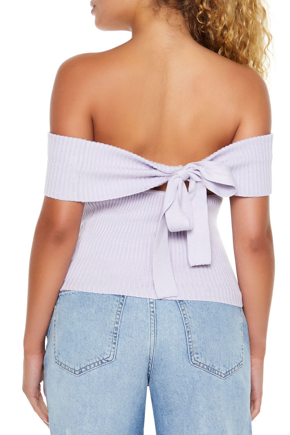 Forever 21 Off-the-Shoulder Sweater-Knit Top