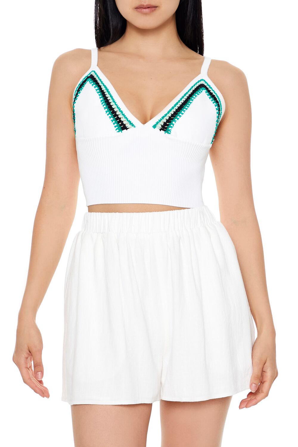 Forever 21 Crochet-Trim Knit Cami
