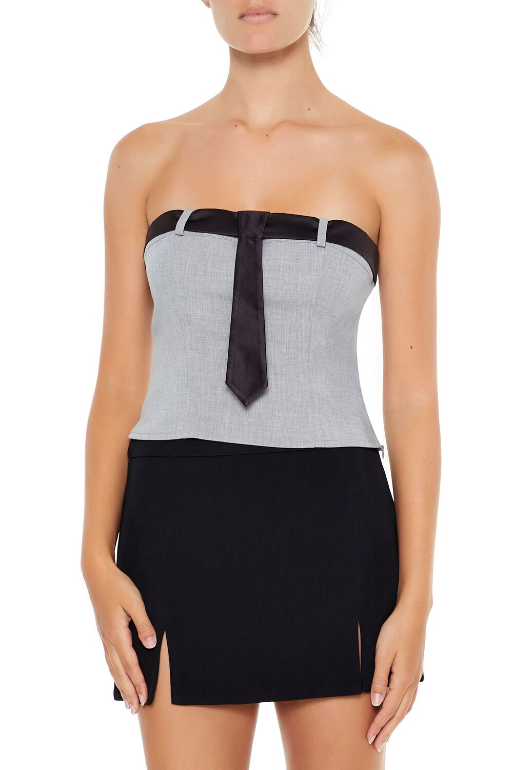 Forever 21 Necktie Tube Crop Top