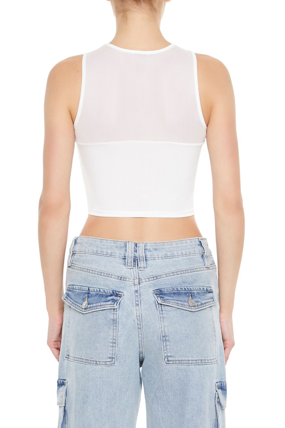 Forever 21 Ruched V-Hem Crop Top