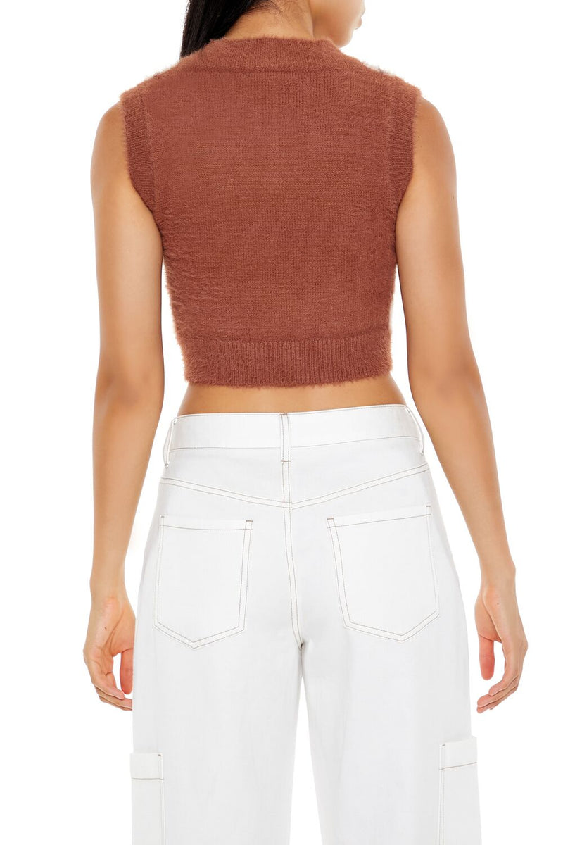Forever 21 Cropped Argyle Sweater Vest