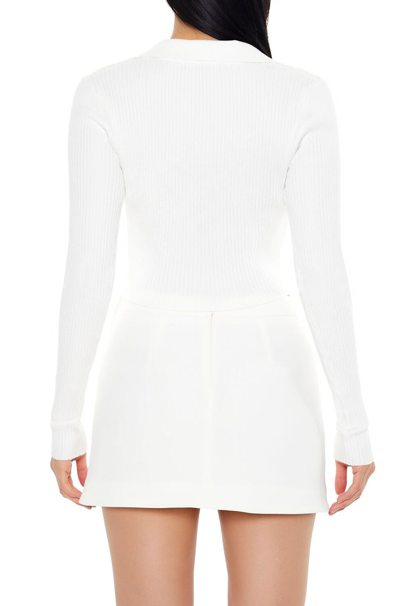 Forever 21 Ribbed Sweater-Knit Crop Top