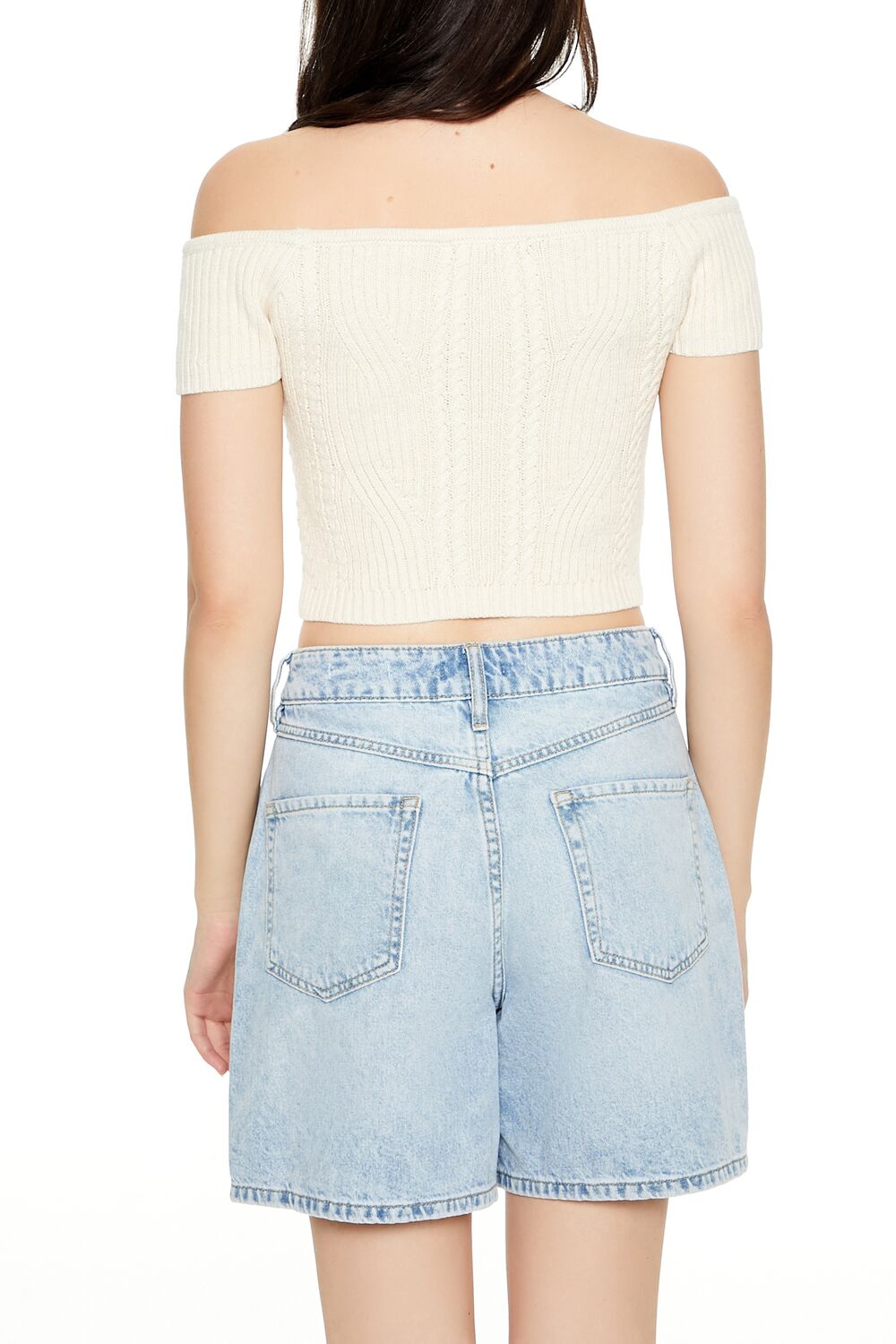 Forever 21 Sweater-Knit Off-the-Shoulder Crop Top