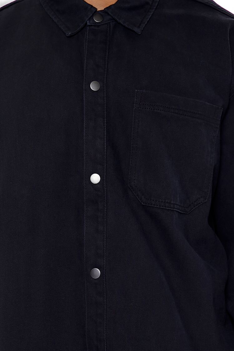 Forever 21 Cotton Curved-Hem Shirt