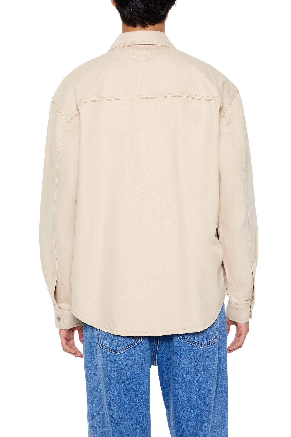 Forever 21 Cotton Curved-Hem Shirt