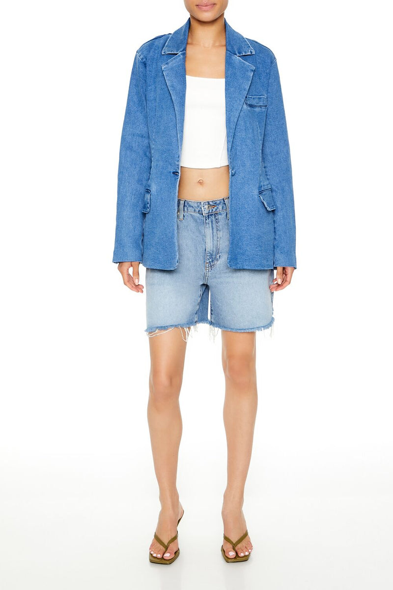 Forever 21 Notched Denim Blazer