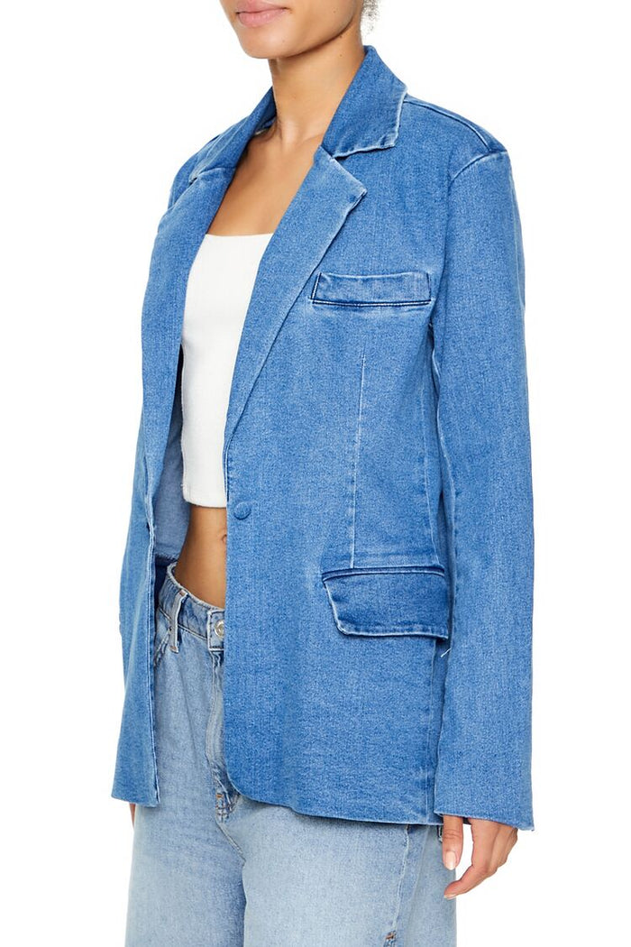 Forever 21 Notched Denim Blazer
