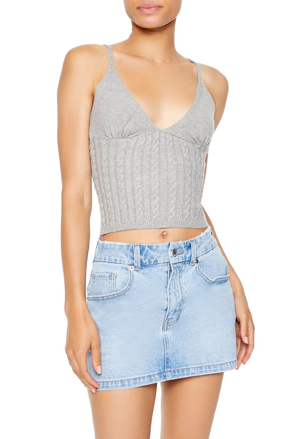 Forever 21 Cropped Sweater-Knit Cami