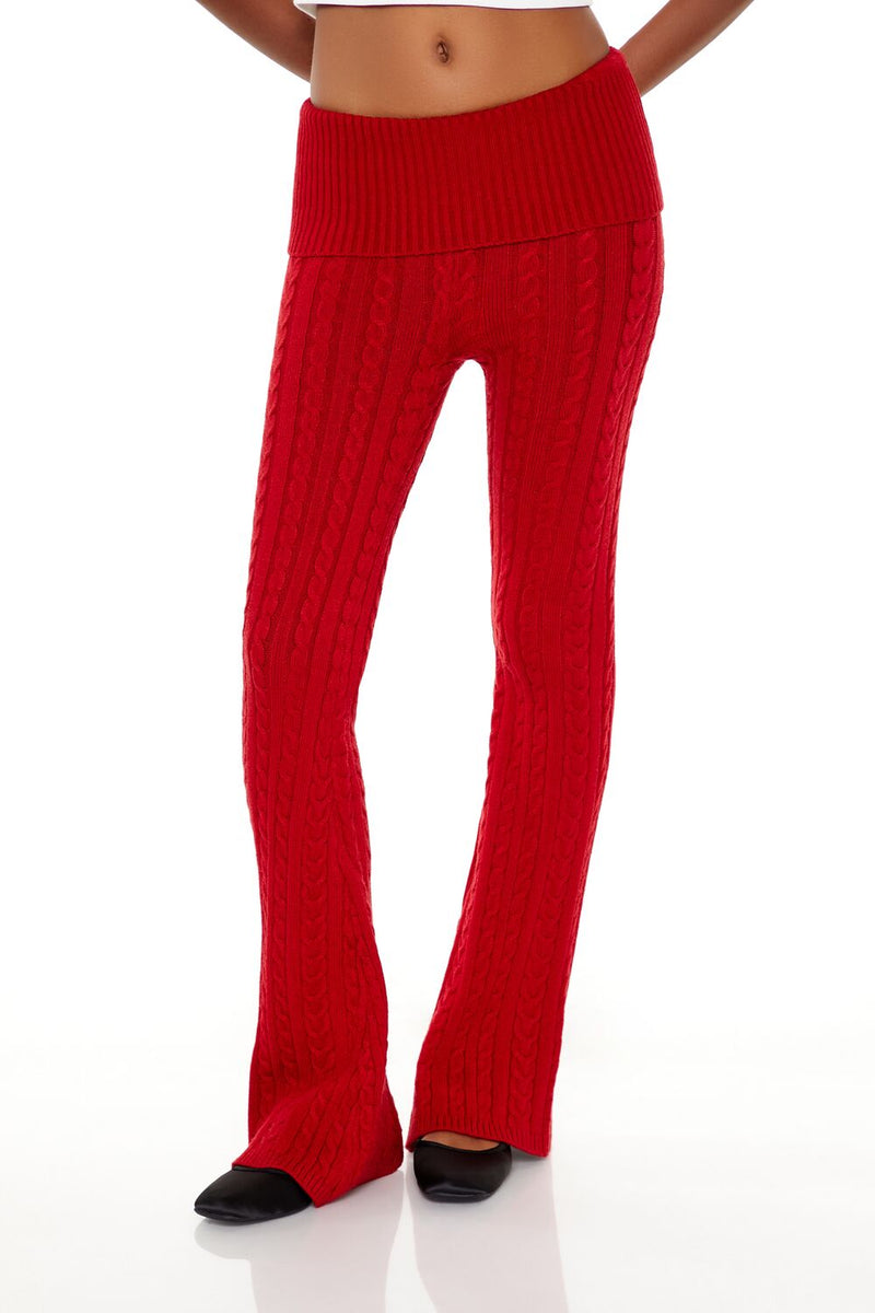 Forever 21 Foldover Sweater-Knit Pants