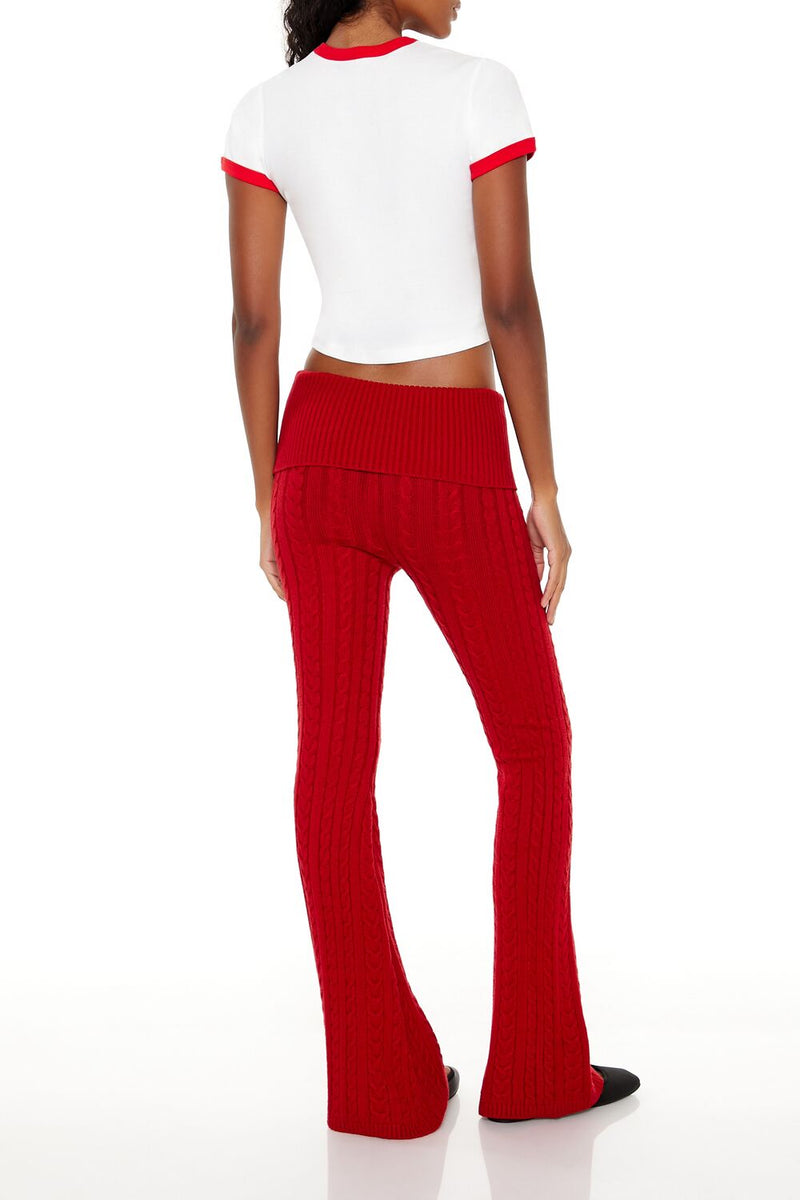 Forever 21 Foldover Sweater-Knit Pants