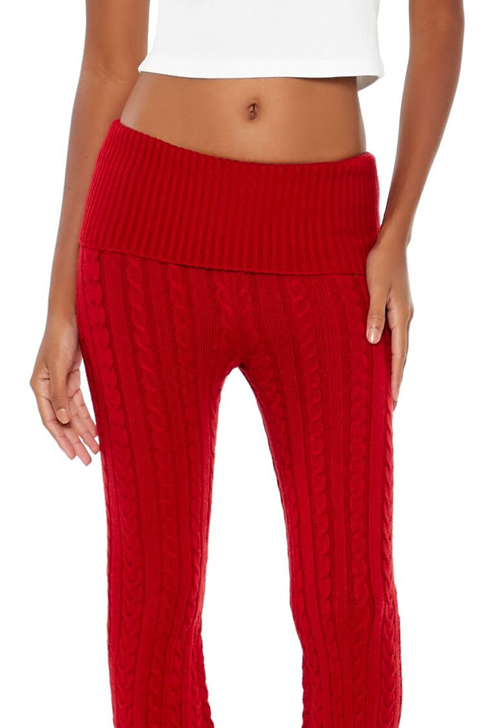 Forever 21 Foldover Sweater-Knit Pants