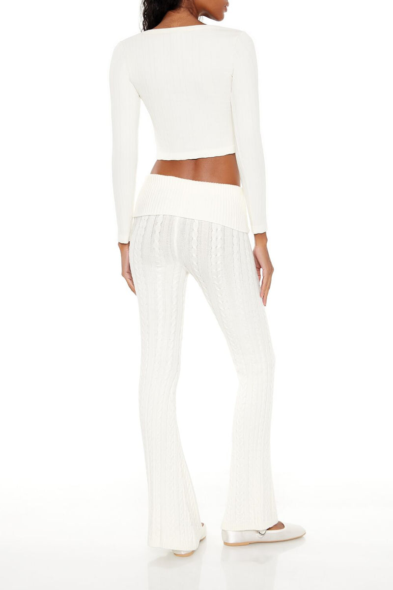 Forever 21 Foldover Sweater-Knit Pants