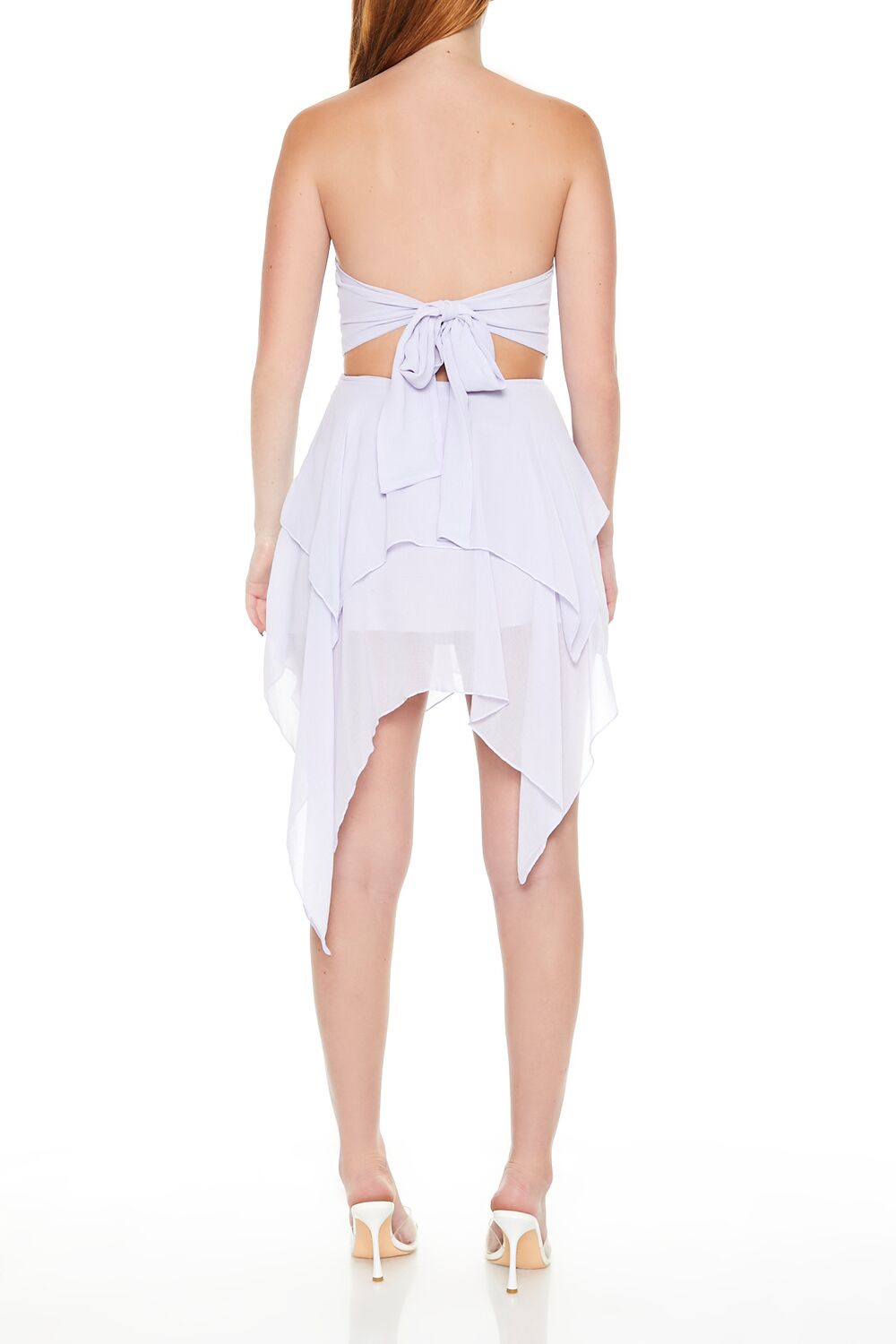 Forever 21 Strapless Handkerchief Hem Mini Dress