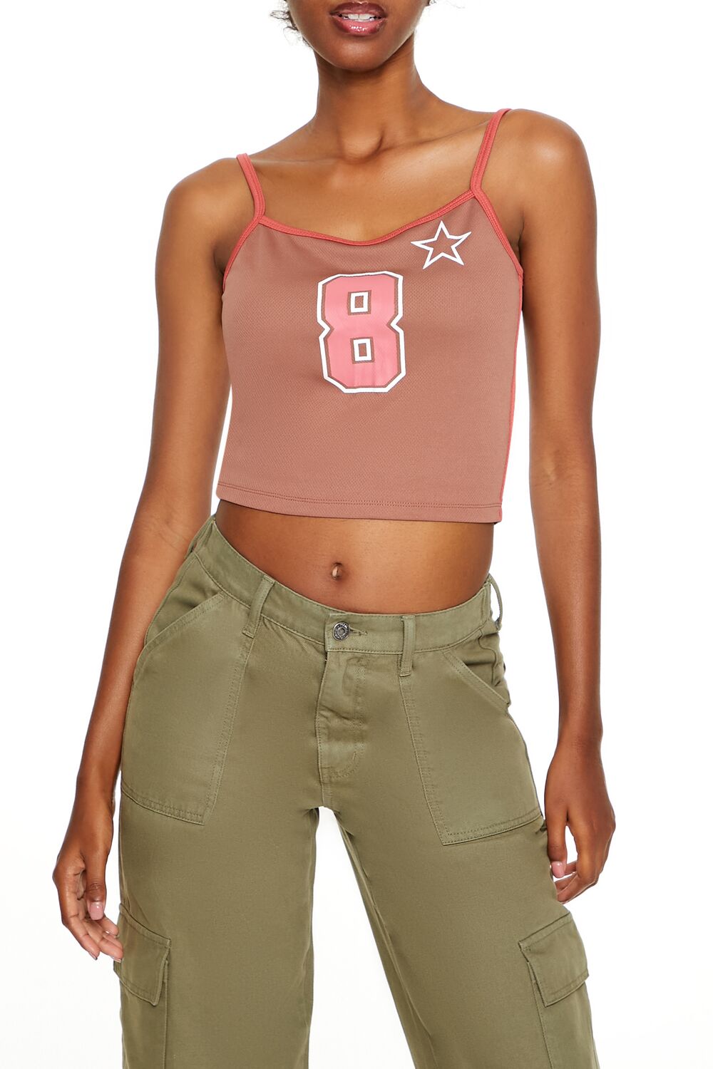 Forever 21 Varsity Number Graphic Cami