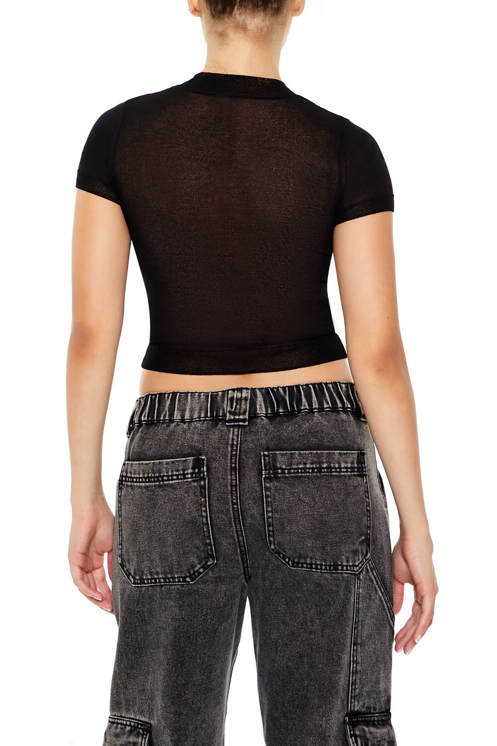 Forever 21 Cropped Sweater-Knit Tee
