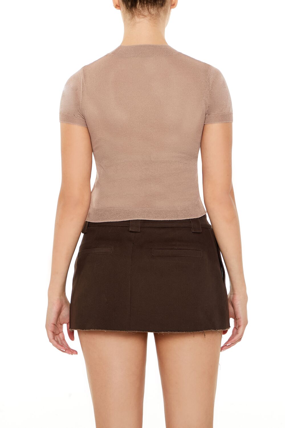 Forever 21 Cropped Sweater-Knit Tee
