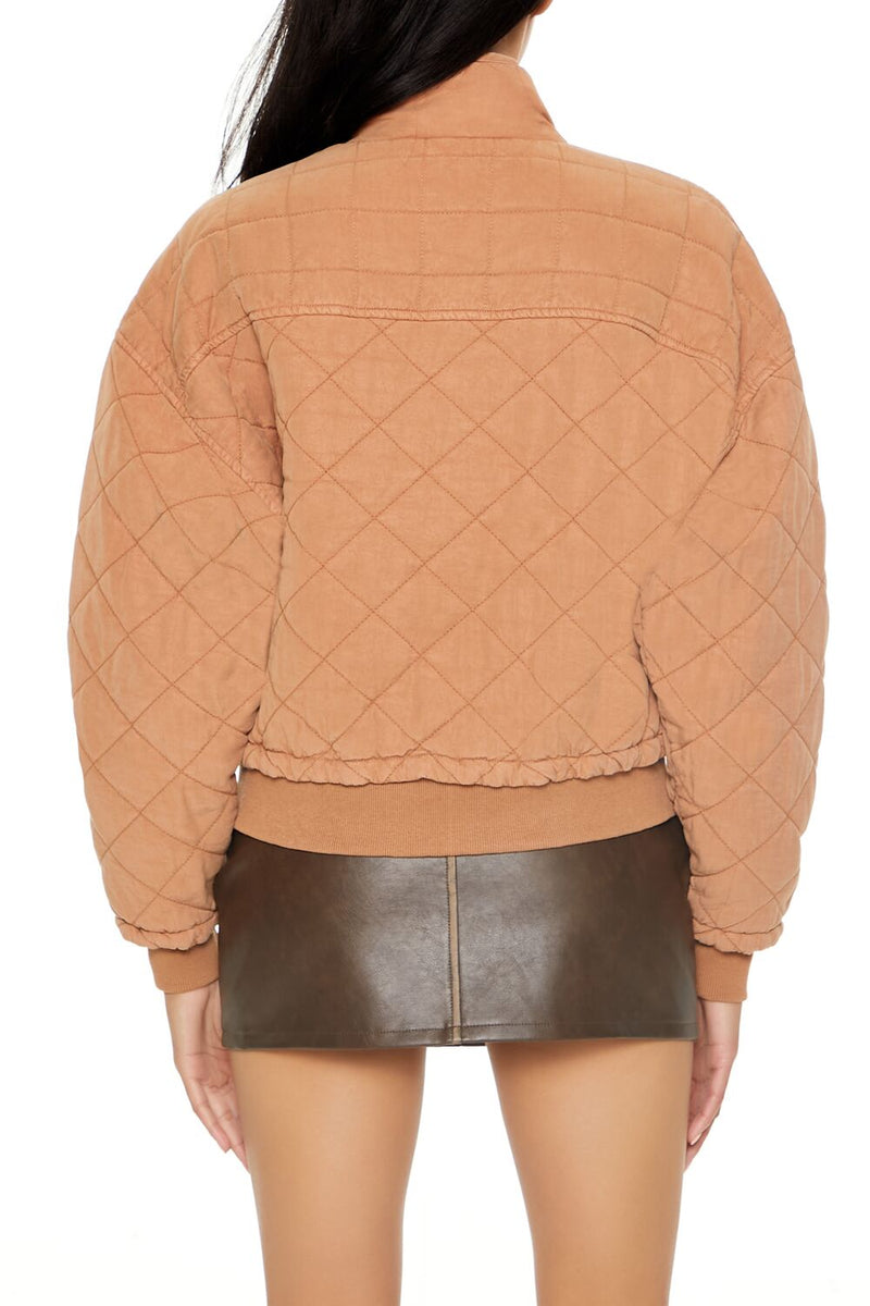 Forever 21 Quilted Zip-Up Bomber Jacket