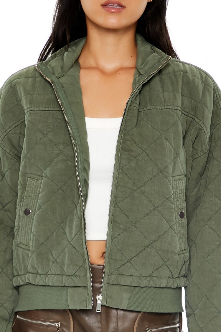 Forever 21 Quilted Bomber Jacket